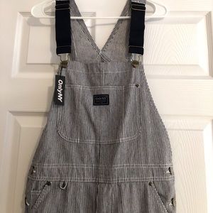 Only NY South Street Overalls Hickory Stripe Small